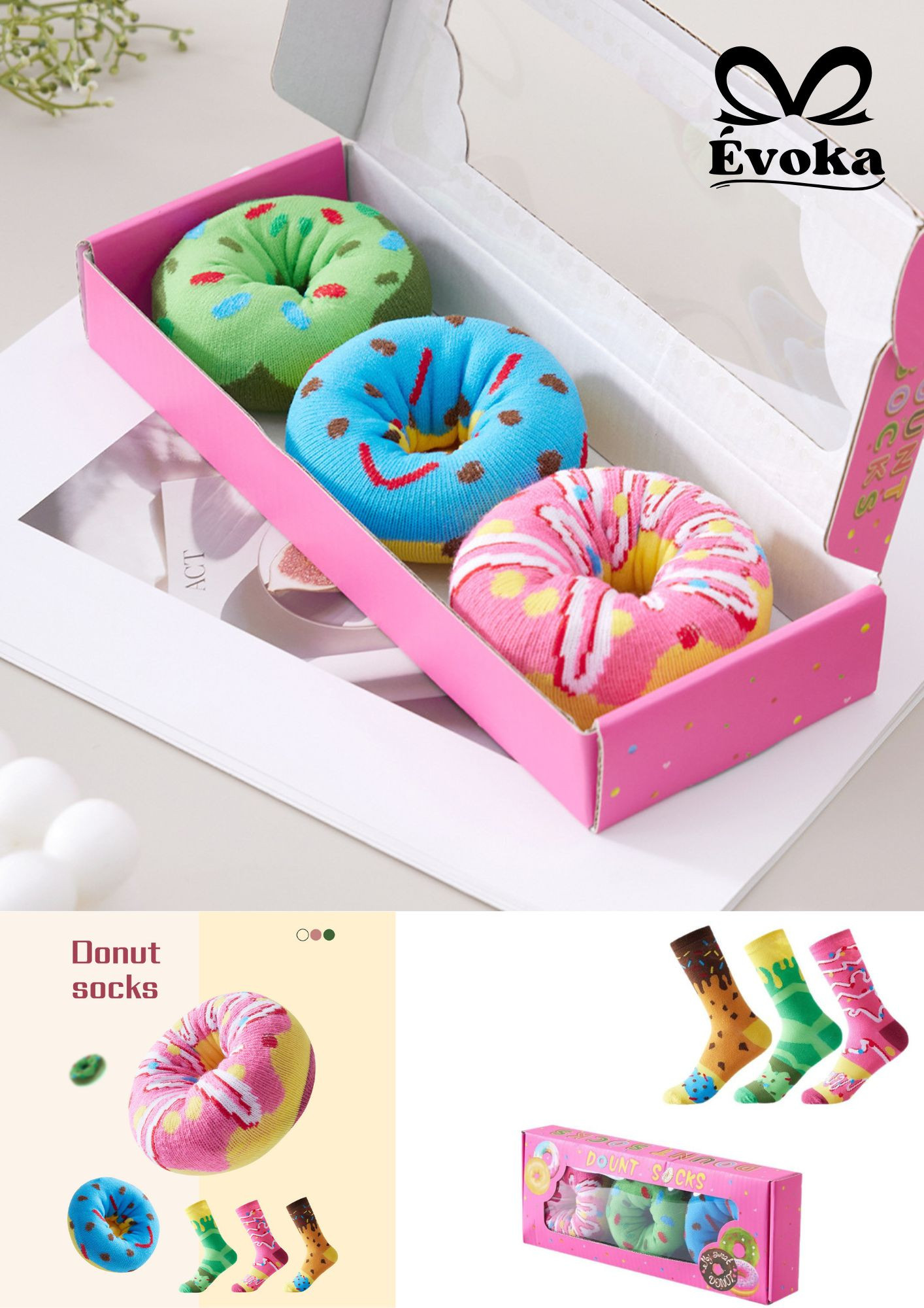 Donut gift socks